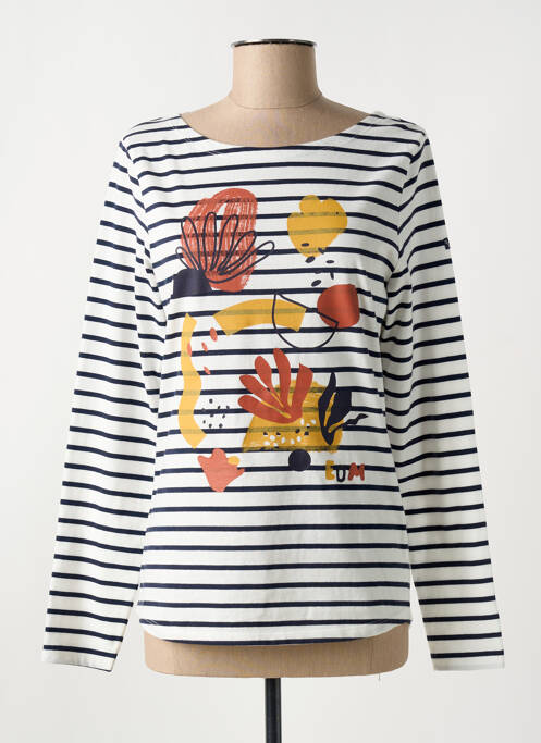 Top alb ELLE EST OU LA MER femeie