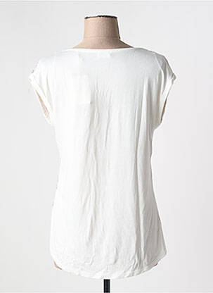 Tricou guler în v mâneci scurte roz C'EST BEAU LA VIE femeie