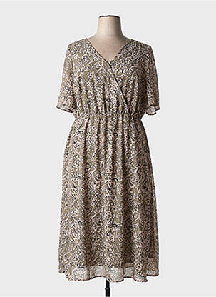 Rochie midi croială fluidă mâneci scurte verde ONLY CARMAKOMA femeie