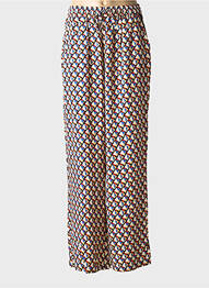 Pantalon drept talie elastică albastru C'EST BEAU LA VIE femme