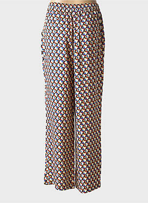 Pantalon drept talie elastică albastru C'EST BEAU LA VIE femeie