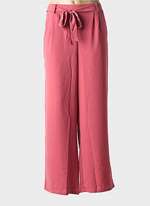 Pantalon drept talie elastică roz CERISE BLUE femeie