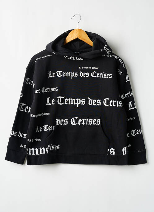 Hanorac cu glugă negru LE TEMPS DES CERISES băiat