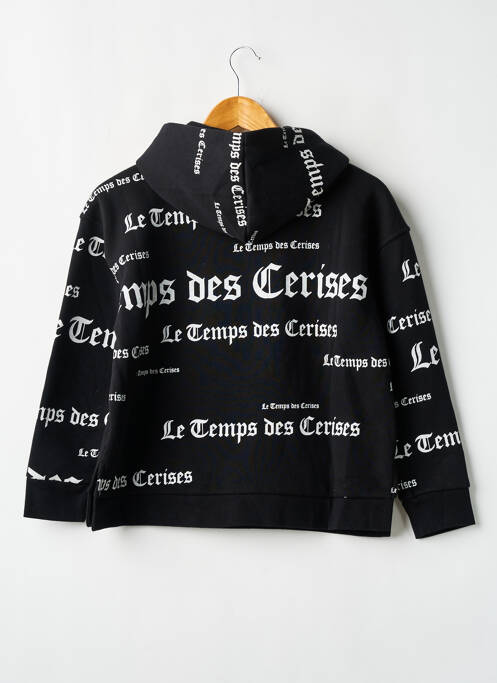 Hanorac cu glugă negru LE TEMPS DES CERISES băiat