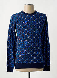 Pulover guler rotund mâneci lungi albastru SCOTCH & SODA bărbat