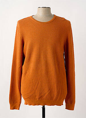 Pulover guler rotund mâneci lungi portocalie KNOWLEDGE COTTON APPAREL bărbat