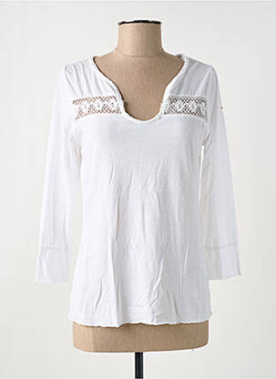 Tricou mâneci 3/4 mâneci 3/4 alb BREIZH ANGEL femeie