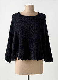 Pulover elasticitate mâneci 3/4 negru MOLLY BRACKEN femeie
