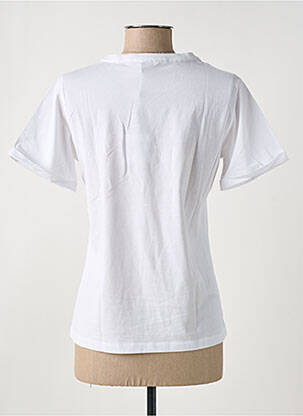 Tricou serigrafie mâneci scurte alb YUKA femeie