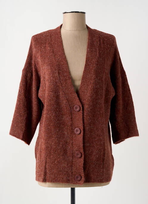 Vestă cu mâneci lungi maro ICHI femeie