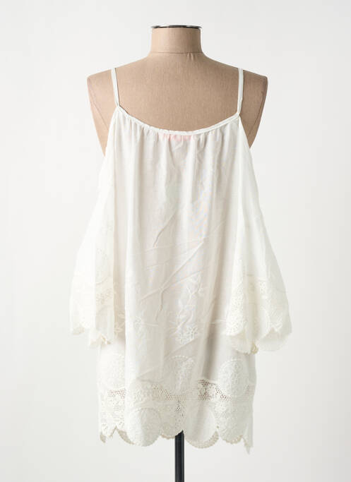 Tunică mâneci lungi alb EMA BLUE'S femeie