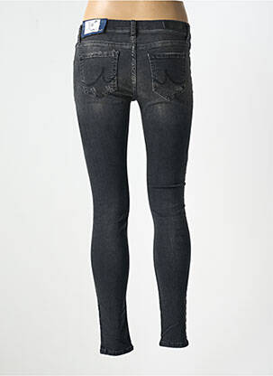 Blugi skinny efect uzat decolorat talie joasă gri LTB femeie
