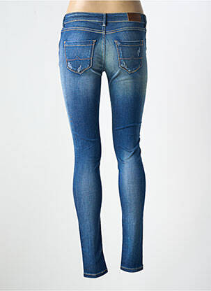 Blugi skinny efect uzat decolorat talie joasă albastru DONOVAN femeie
