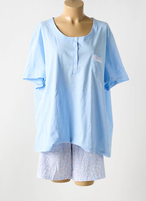 Pijama mâneci scurte albastru EGATEX femme