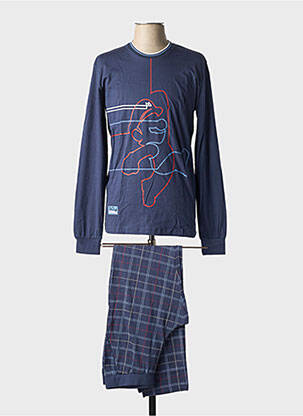 Pijama guler rotund albastru SOY bărbat
