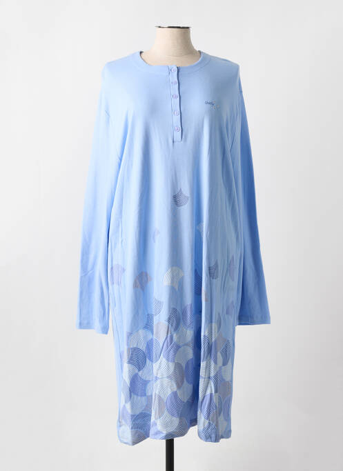 Cămașă de noapte mâneci lungi albastru EGATEX femme