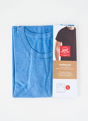 Tricou croială dreaptă mâneci scurte albastru JET bărbat