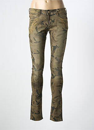 Pantalon slim talie joasă talie joasă verde CIMARRON femeie