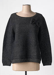 Pulover guler rotund mâneci lungi negru EMILE ET IDA femme