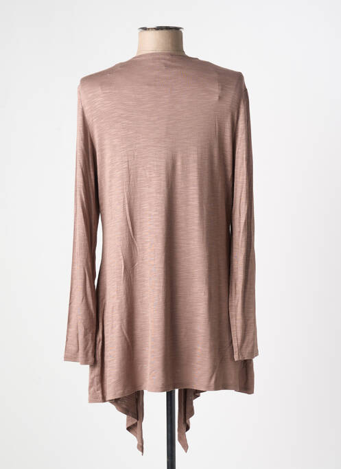 Vestă cu mâneci lungi maro MARBLE femeie