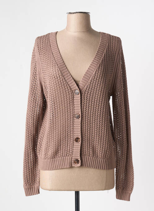 Vestă cu mâneci lungi maro MARBLE femeie