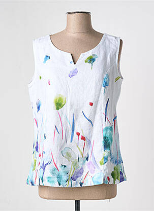 Top alb DOLCEZZA femeie