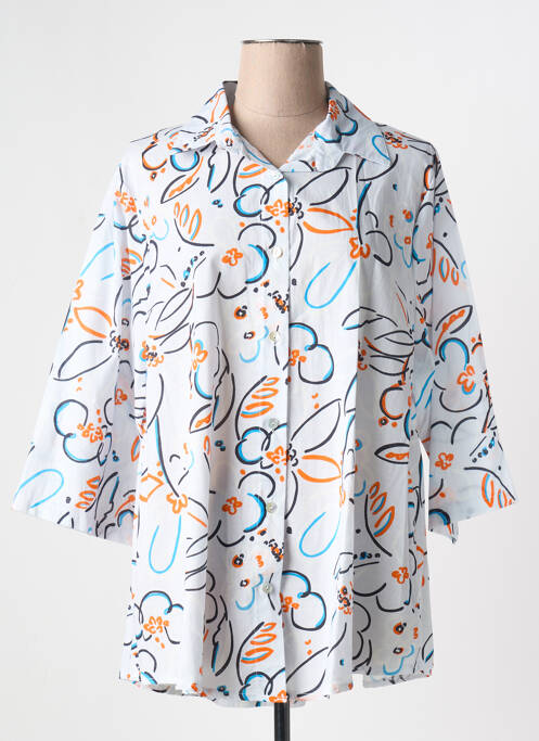 Tunică mâneci lungi alb COULEURS DU TEMPS femeie