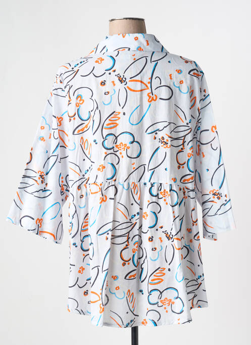 Tunică mâneci lungi alb COULEURS DU TEMPS femeie