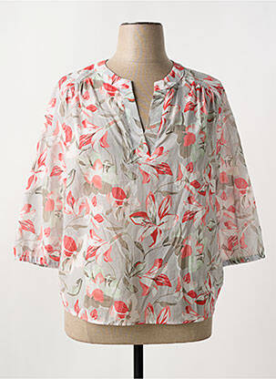 Bluză imprimeu floral mâneci 3/4 roșu FRANK WALDER femme