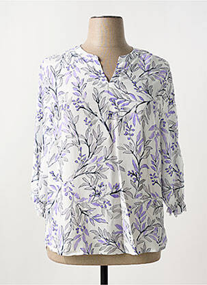 Bluză țesătură poplin mâneci 3/4 violet FRANK WALDER femeie