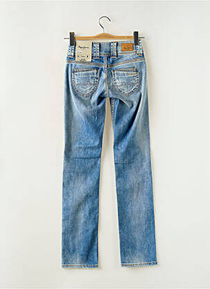 Blugi cu croială dreaptă efect uzat decolorat talie joasă albastru PEPE JEANS femeie