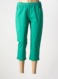 Pantalon trei sferturi elasticitate mărime normală verde GUY DUBOUIS femme