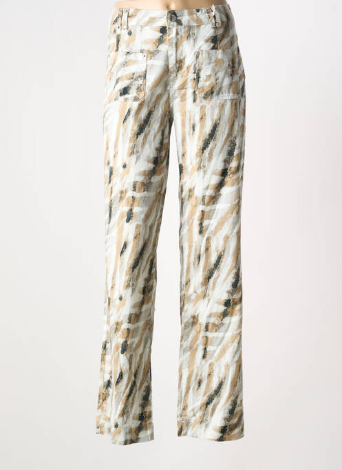 Pantalon evazat bej EVA KAYAN femeie