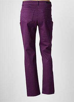 Pantalon slim țesătură poplin mărime normală violet ANNA MONTANA femeie