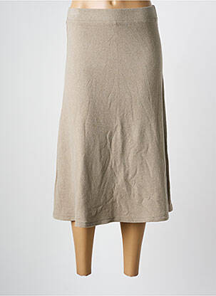 Fustă midi bej PENN & INK N.Y femeie