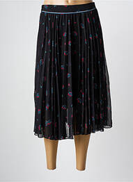 Fustă midi talie elastică negru LOUIZON femme