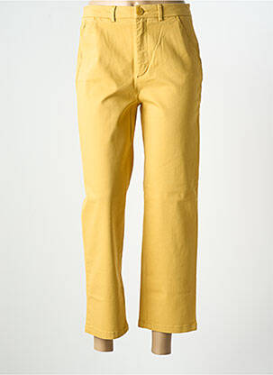 Pantalon 7/8 elasticitate galben REIKO femeie