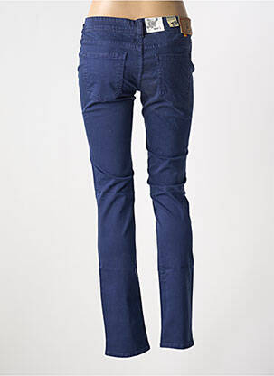 Pantalon slim țesătură poplin mărime normală albastru CIMARRON femeie