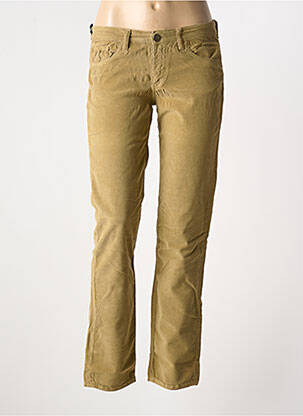 Pantalon drept elasticitate talie joasă maro FIVE PM femeie