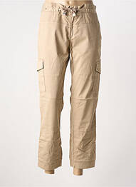 Pantalon cargo talie elastică mărime normală bej ATELIER BOHÈME femme