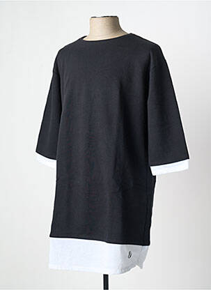 Hanorac guler rotund mâneci 3/4 negru OCTOBRE NOIR femeie