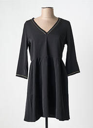 Rochie midi mâneci 3/4 mâneci 3/4 negru GRACE & MILA femeie