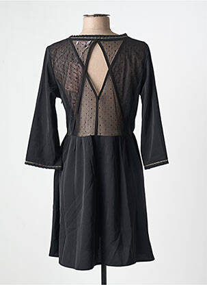 Rochie midi mâneci 3/4 mâneci 3/4 negru GRACE & MILA femeie
