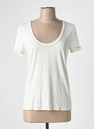 Tricou elasticitate mâneci scurte alb GRACE & MILA femme