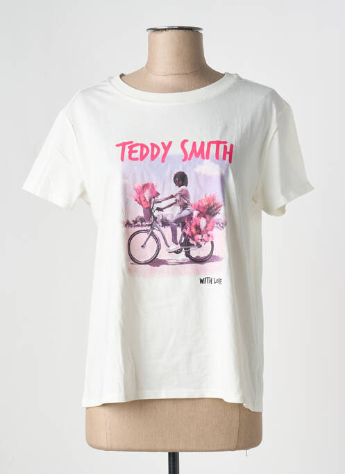 Tricou alb TEDDY SMITH femeie