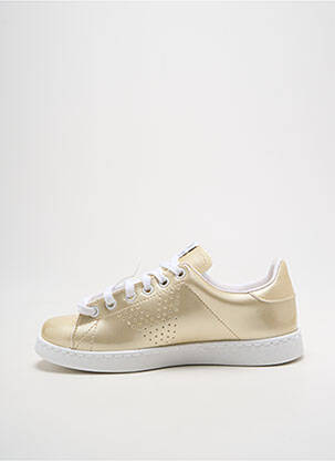 Adidași material neted toc plat până la 3 cm auriu VICTORIA femeie