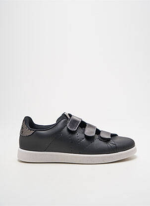 Adidași țesătură satinată toc plat până la 3 cm negru VICTORIA femeie