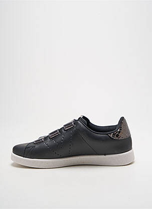Adidași țesătură satinată toc plat până la 3 cm negru VICTORIA femeie