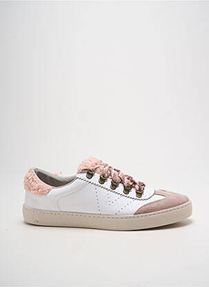 Adidași material neted toc plat până la 3 cm roz VICTORIA femeie