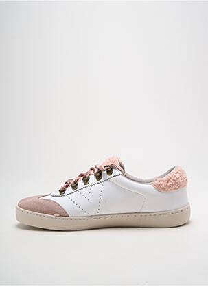 Adidași material neted toc plat până la 3 cm roz VICTORIA femeie